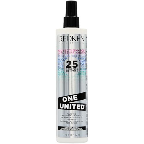 Redken One United Leave In Conditioner Heat Protectant Spray for Blow Dry &amp; Hair Styling Multi-Benefit Hair Treatment Detangles, Nourishes, &amp; Smooths Frizz For All Hair Types Paraben Free