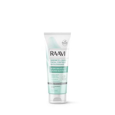 RAAVI Oil Control Facial Liquid Soap - 150ml, Deep Cleansing with Glycolic &amp; Salicylic Acid, Removes Makeup Residue, Refreshing, Paraben-Free, for Oily Skin