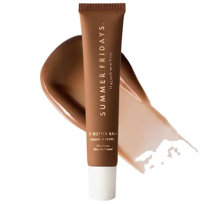 Summer Fridays Lip Butter Balm - Hot Cocoa &amp; Complimentary Entel Pomegranate Sheet Masque with Collagen