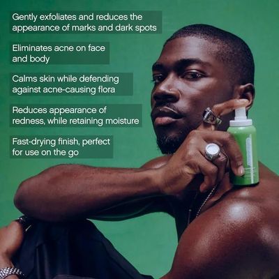 Clearly Acne Clarifying Calming Mist for Face & Body Reduces Acne, Blackheads, & Redness Strengthens Skin Barrier & Evens Texture 2 Salicylic Acid AHA Vegan & Cruelty-Free 4 fl oz