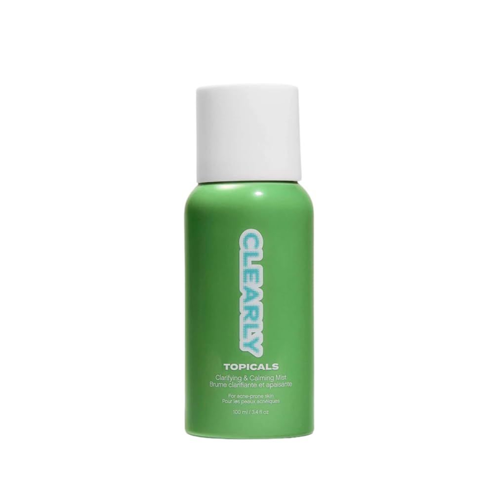 Clearly Acne Clarifying Calming Mist for Face &amp; Body Reduces Acne, Blackheads, &amp; Redness Strengthens Skin Barrier &amp; Evens Texture 2 Salicylic Acid AHA Vegan &amp; Cruelty-Free 4 fl oz