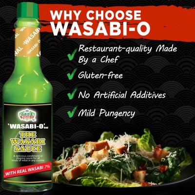 Wasabi-O Combo Set of 2 Wasabi Original Sauce 62g &amp; Wasabi Red Chili Sauce 55g - The Perfect Match, Ideal Not Only For Sushi, Sashimi But For All Seafood, Grilled Meats, and Vegetarian Dishes