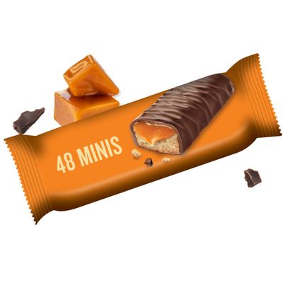 Little Secrets Milk Chocolate Caramel Cookie Bars 48 Minis Made in Europe Nothing Artificial & No Sugar Alcohols Sustainable Cocoa 3.4 Ounce, Pack of 6