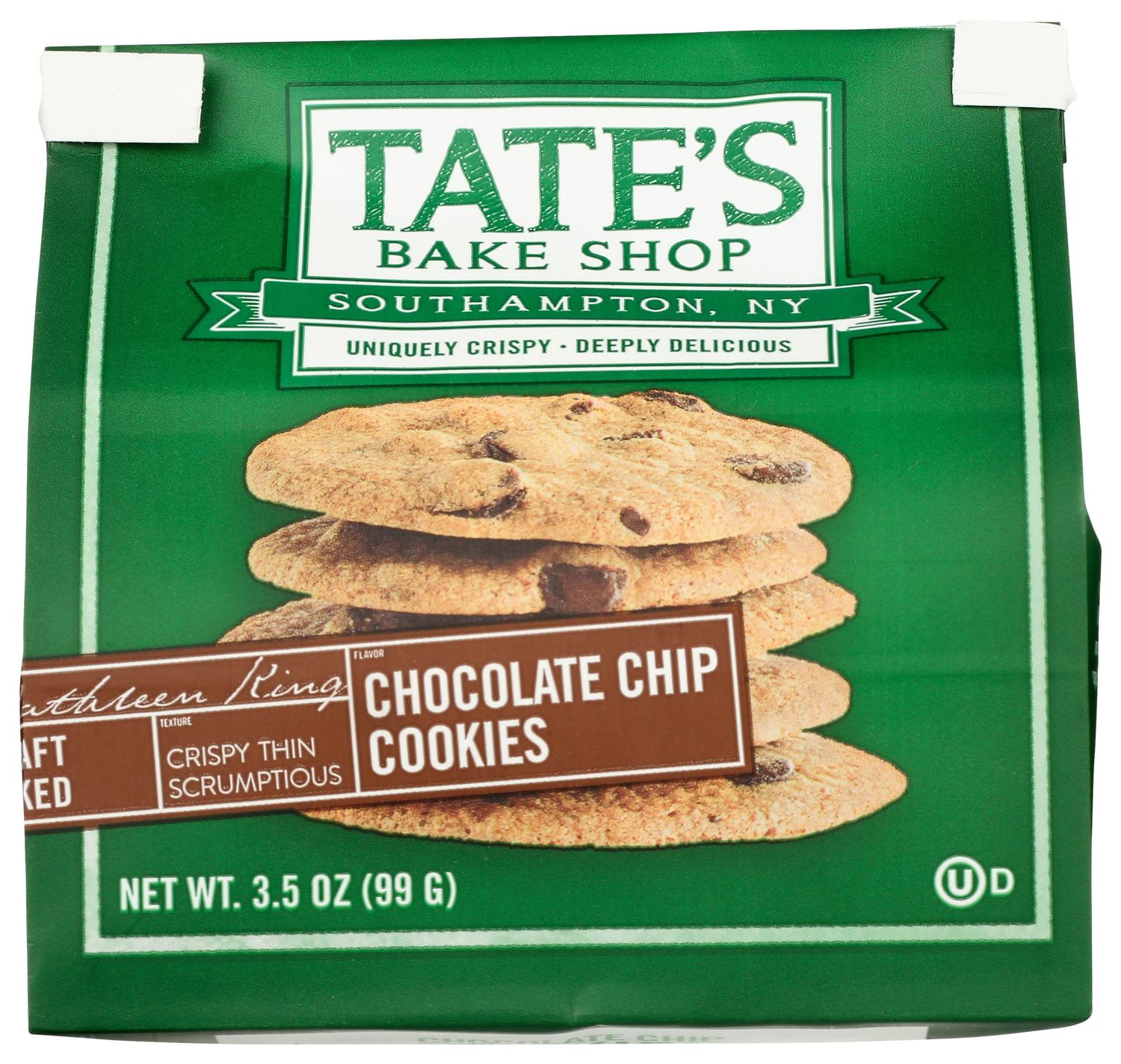 Tate&#39;s Bake Shop Chocolate Chip Cookies, Kosher, 3.5 Ounces Pack Of 12