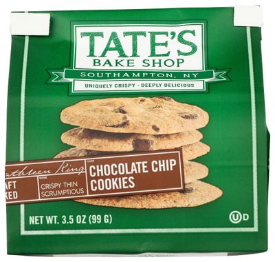 Tate&#39;s Bake Shop Chocolate Chip Cookies, Kosher, 3.5 Ounces Pack Of 12
