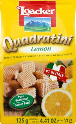 A. Loacker USA Quadratini Lemon Wafer Cookies, 4.41 oz