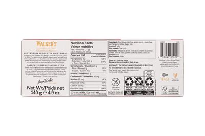 Walker's Shortbread Gluten Free Rounds, Pure Butter Shortbread Cookies, 4.9 Oz Pack of 1