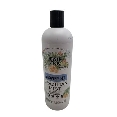 Power Stick Brazilian Mist Shower Gel Notes of Pistachio &amp; Salted Caramel 16 FL OZ