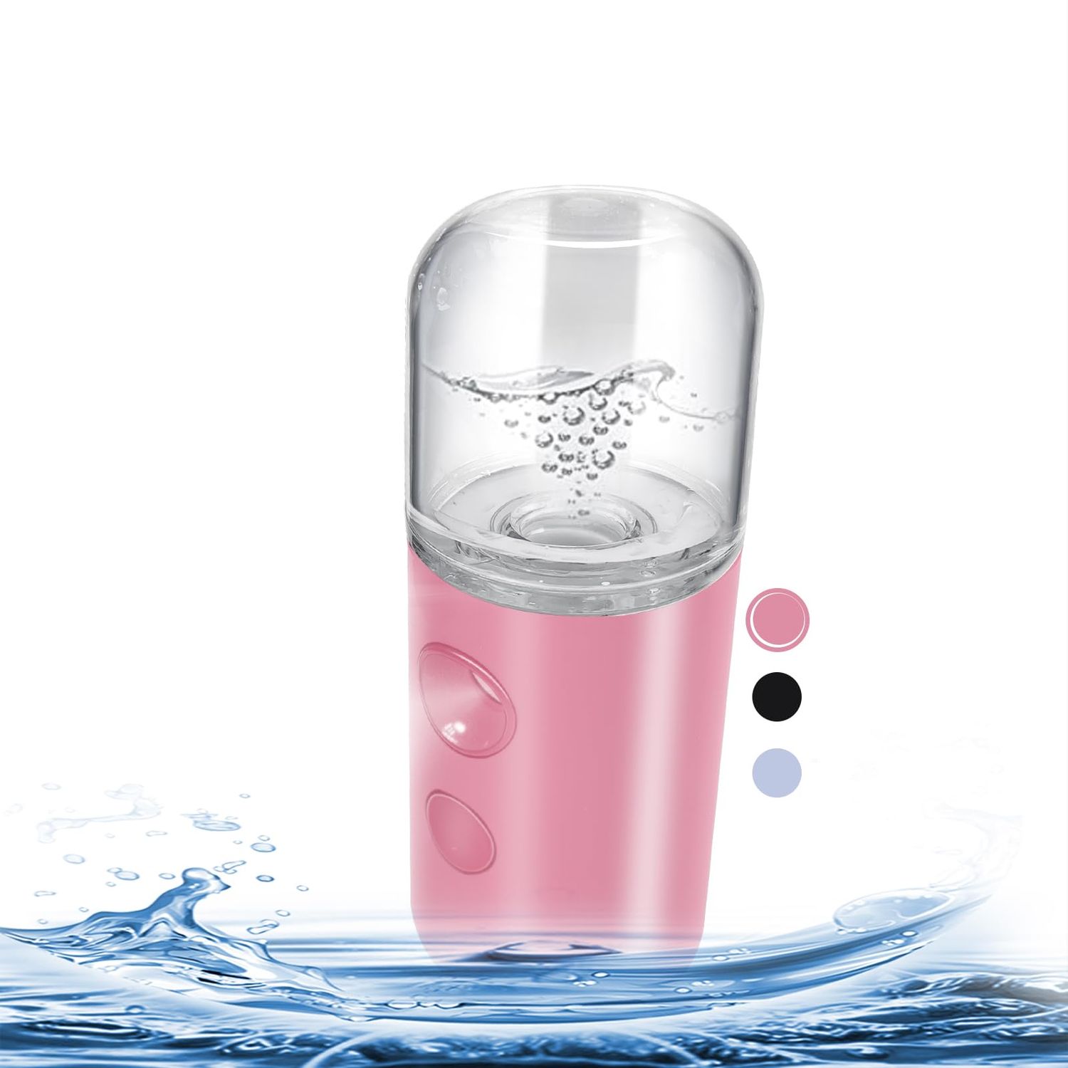 Kingsmile Nano Mist Sprayer, Electric Nano Mister, Portable Face Mister for Eyelash Extensions &amp; Daily Care, Mini Face Humidifier, Facial Mister with 1OZ 30ML Large Capacity Screwing Water Tank Pink