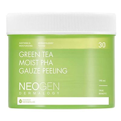 DERMALOGY by NEOGENLAB PHA Gauze Peeling - Formulated with AHA BHA PHA Exfoliating &amp; Cleansing Pad 30 - Green tea