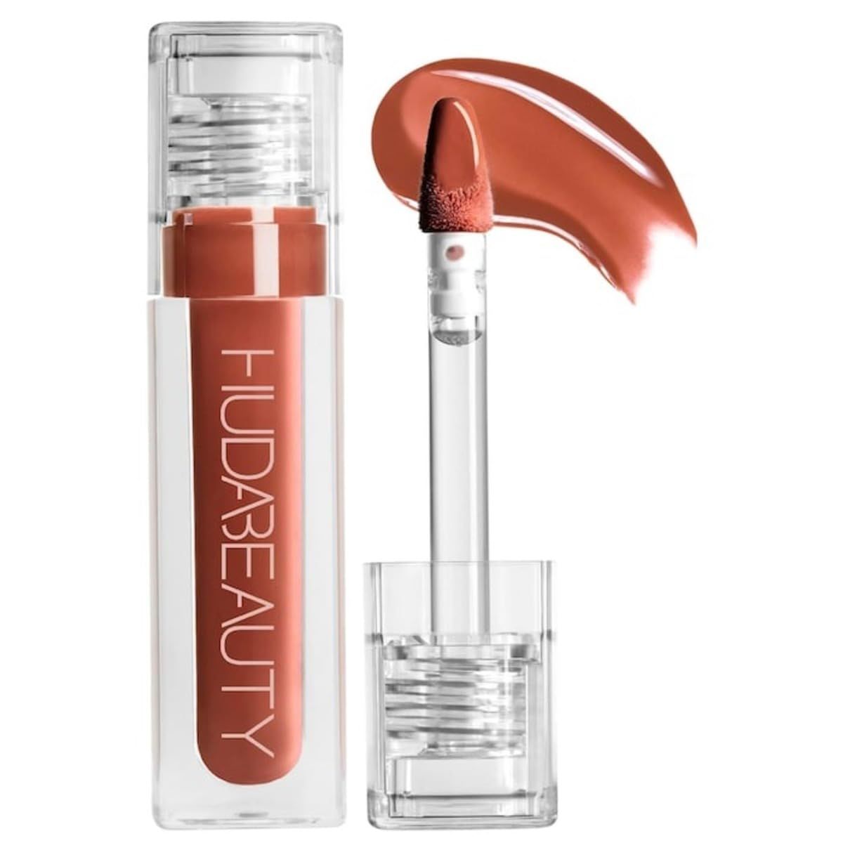 Huda Beauty Faux Filler Extra Shine Lip Gloss - Foxy Caramel Brown - .13 fl oz 3.9 mL