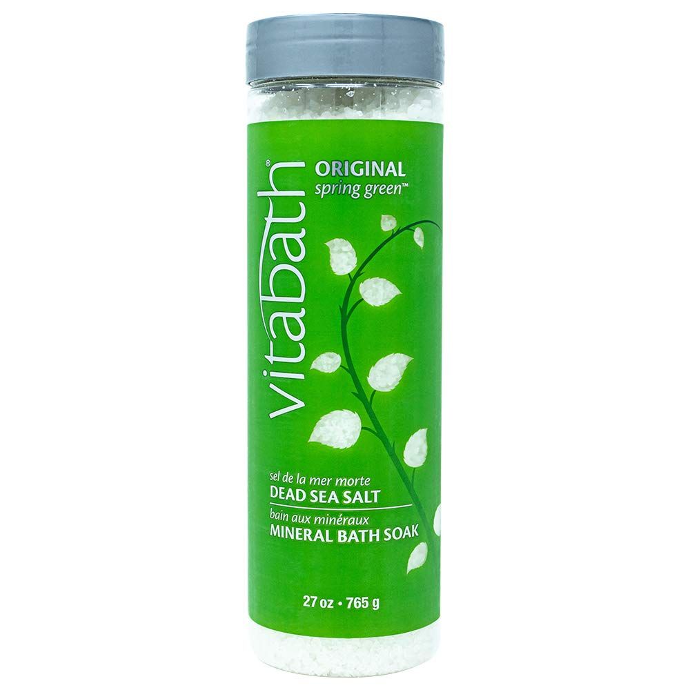 Vitabath Original Spring Green Mineral Bath Soak Reviving Muscle Recovery, Soreness, Tension Relaxing Dead Sea Salts &amp; Skin Nourishing Botanical Oils for Women &amp; Men - Cruelty-Free - 27 oz