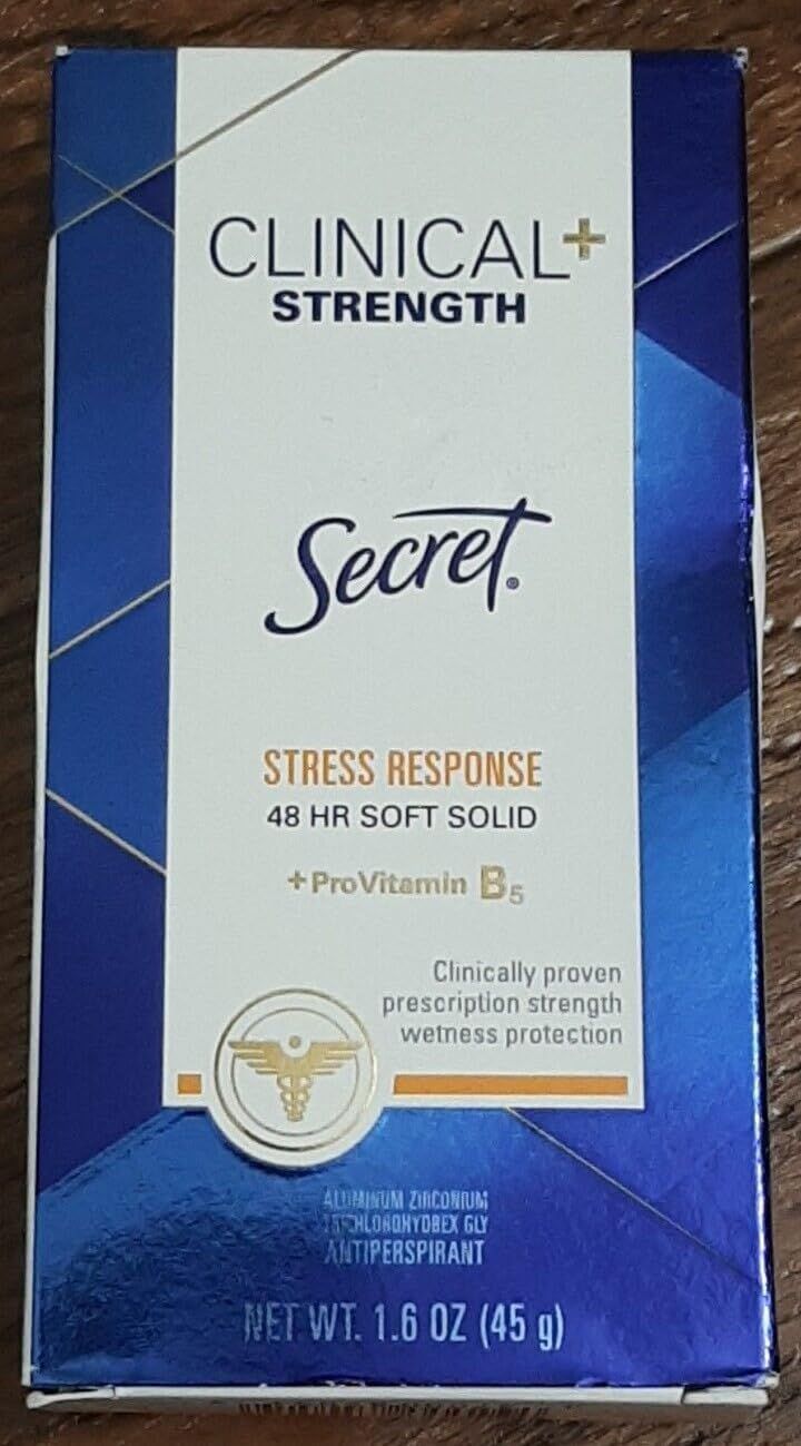 Secret Clinical Strength Clear Gel Deodorant Stress Response, 1.6 Oz Pack of 2