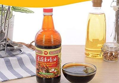 Wan Ja Shan Vegetarian Mushroom Oyster Sauce, 33.8 fl. oz. VEGAN. NON-GMO. NO MSG ADDED. 100 Naturally Brewed. No Chemical Soy Sauce.No Caramel Coloring.