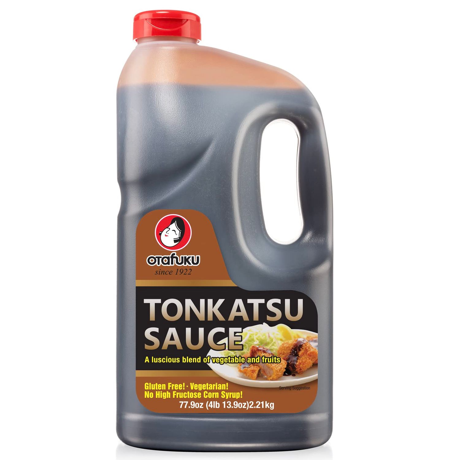 Otafuku Tonkatsu Sauce for Japanese Pork Cutlets, Restaurant Bulk Size 77.9 Oz 12 Gallon
