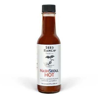 Seed Ranch NashSeoul Hot Sauce - Blend of Nashville &amp; Korean Hot Sauce, Sweet &amp; Spicy, Medium Spice Level, Perfect for Rice Bowls, Veggies, Wings - Vegan, Gluten-Free, Non-GMO, No Artificial Sugars
