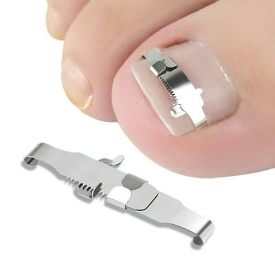 SUPVOX Ingrown Toenail Straightening Clip Stainless Steel Toenail Correction Clip Toenail Inset Buckle Toe Pedicure Tool - Size 44