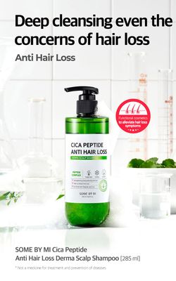 Some by MI CICA Peptide Anti Hair Loss, Derma Scalp Shampoo, 9.63 fl oz 285 ml