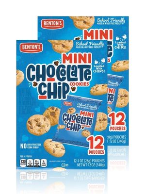 Bentons Mini Cookie Snack Packs 2 Boxes, Chocolate Chip