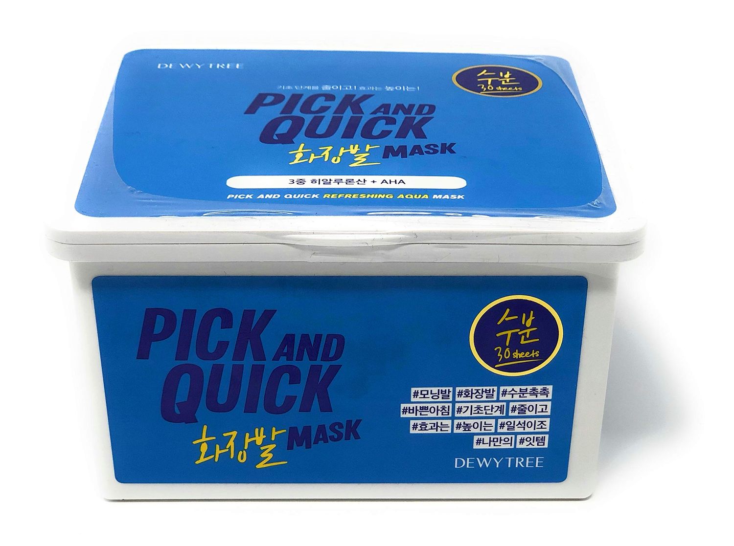 Dewytree Pick and Quick Refreshing Aqua Mask, 30 Sheets, 13.40 oz 380 g