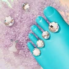 Toe Spacers and Bath Salts Set, Yellow Clear Diamond