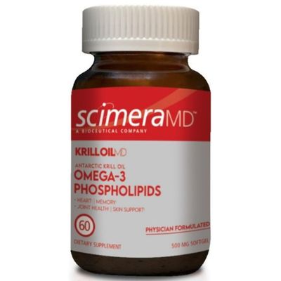 ScimeraMD KrillOilMD Antarctic Krill Oil Omega 3 DHA EPA Supplement with Astaxanthin for Heart, Brain, and Joint Support, 60 CT