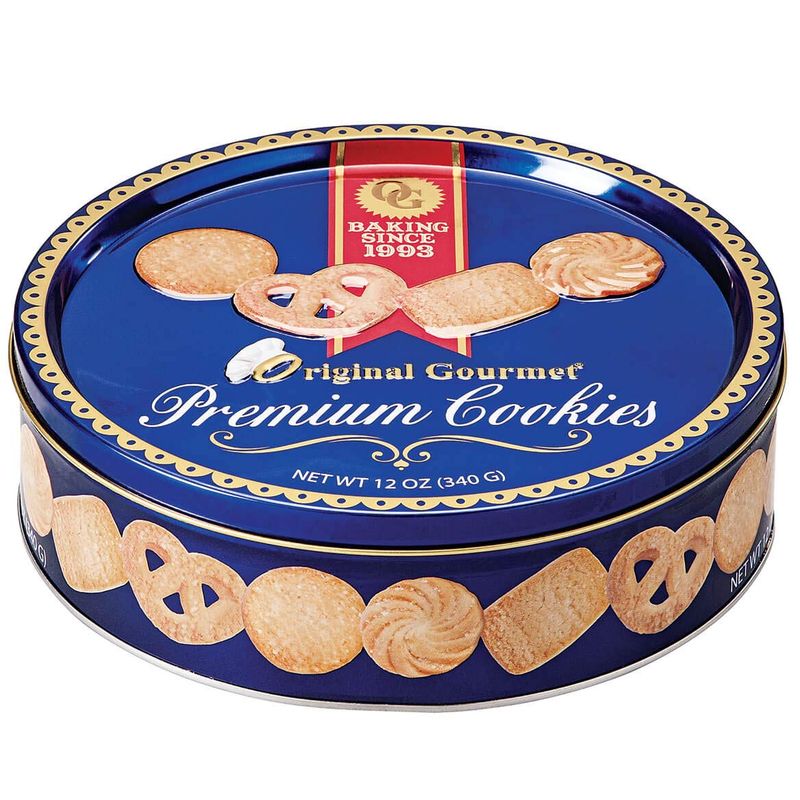 Original Gourmet Premium Cookies 12 oz Decorative Container