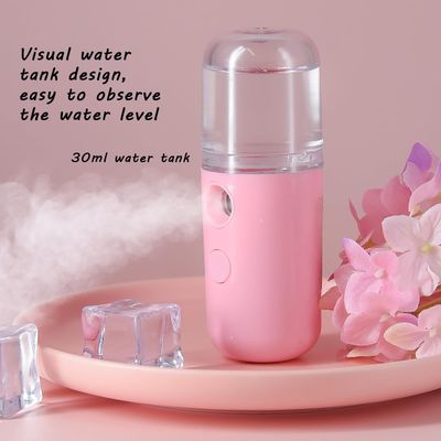 Kingsmile Nano Mist Sprayer, Electric Nano Mister, Portable Face Mister for Eyelash Extensions &amp; Daily Care, Mini Face Humidifier, Facial Mister with 1OZ 30ML Large Capacity Screwing Water Tank Pink