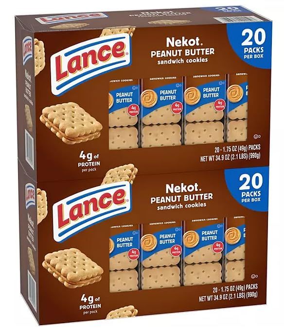 Lance Nekot Peanut Butter Sandwich Cookies, 1.75 oz., 40 pk.