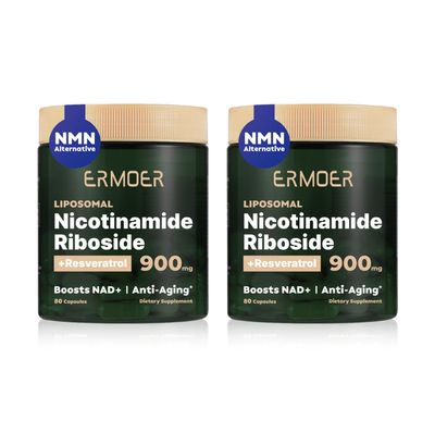 NAD Supplement, Liposomal Nicotinamide Riboside Resveratrol 900mg, NMN Supplement Alternative for Anti-Aging Energy Focus, 160 Capsules