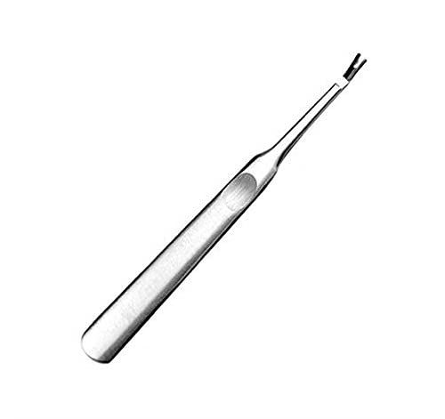 LASSUM 1 Pcs Nail Art Manicure Tool Stainless Steel Cuticle Trimmer Remover Pusher Dead Skin Callus Removal Fork