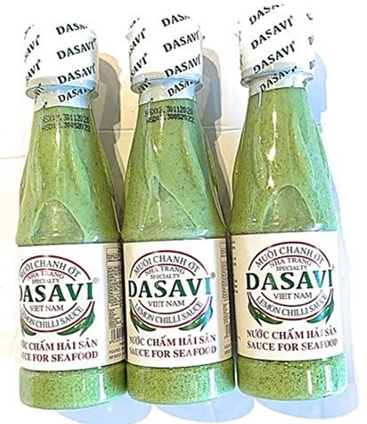 Dasavi Lemon Chilli Sauce for Seafood Vietnamese Chili Sauce Muoi Chanh Ot, Nuoc Cham Hai San - 9.2 oz 3 pack