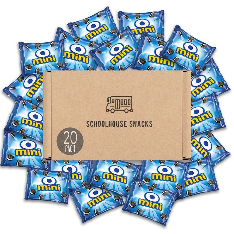 Mini Chocolate Sandwich Cookies, 20 Snack Packs bundled by Schoolhouse Snacks