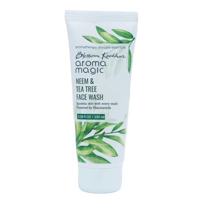 Aroma Magic Neem &amp; Tea Tree Face Wash with Niacinamide Deep Cleansing &amp; Pore Tightening Acne &amp; Pimple Control Facial Cleanser for Supple &amp; Smooth Skin 3.38 Fl Oz100ml