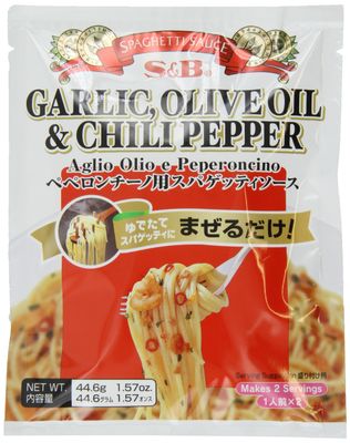 S&amp;B Garlic, Olive Oil &amp; Chili Pepper Peperoncino Spaghetti Sauce, 1.57-Ounce