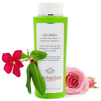 Sweetsation TherapyYUNASENCE AZURIEN Clarifying Beauty Renewal Essence, 6oz. with Blend of 7 Types of AHABHAPHA to Gently and Naturally exfoliate and Renew.