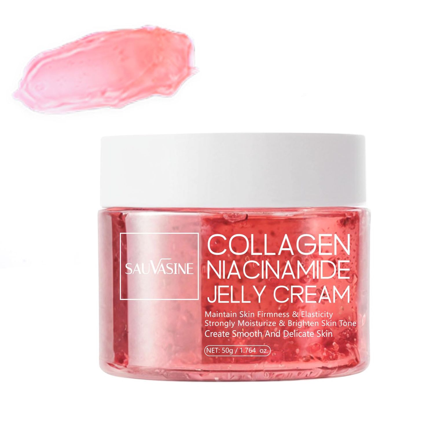 Lanthome Collagen Jelly Cream For Face Skin Care Niacinamide &amp;Freeze-Dried Hydrolyzed Collagen Anti-Aging Face Moisturizer Cream,Moisturizes&amp; Firmness &amp; Elasticity &amp; Evens Skin Tone-50g