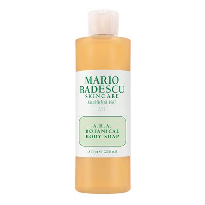 Mario Badescu AHA Botanical Body Wash Moisturizing, Clarifying and Gentle Exfoliating Wash for Brighter, Softer and Smoother Skin, Body Soap Infused with Glycolic Acid &amp; Fruit Enzymes, 8 Fl Oz