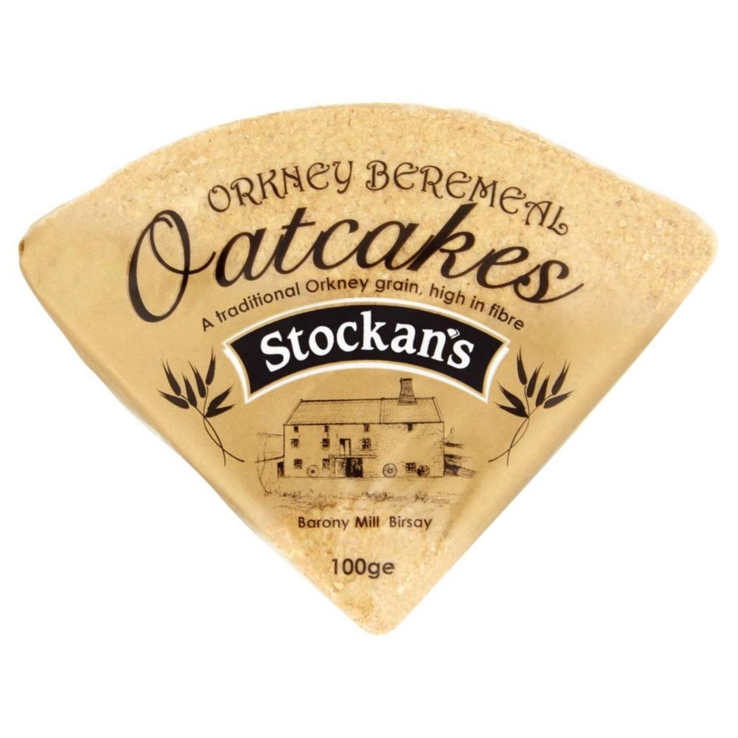 Stockan&#39;s Orkney Wholegrain Beremeal Barley Oatcakes - Traditional Scottish Savoury Biscuits Imported from Scotland - 2 Packs 8 Oatcakes in Each Pack