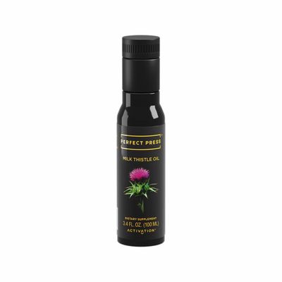 ACTIVATION Products - Perfect Press Milk Thistle Oil, Milk Thistle Extract for Natural Detox and Blood Circulation, Pure Milk Thistle Liquid for Heart Health, Milk Thistle Supplement, Non GMO, 100 ml