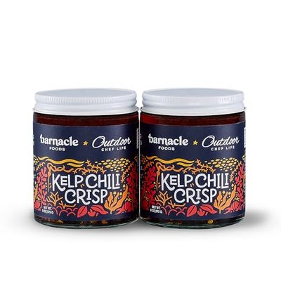 Barnacle Foods Kelp Chili Crisp, 6 oz. - Medium Spice - Made in Alaska - Crunchy &amp; Flavorful Chili Crisp with Onion, Garlic &amp; Chiles de Arbol - Perfect for Noodles, Pizza &amp; More - Pack of 2