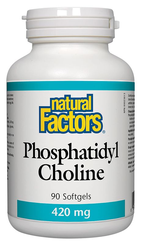 Natural Factors - Phosphatidyl Choline PC 420mg, Supports Healthy Liver Function, 90 Soft Gels