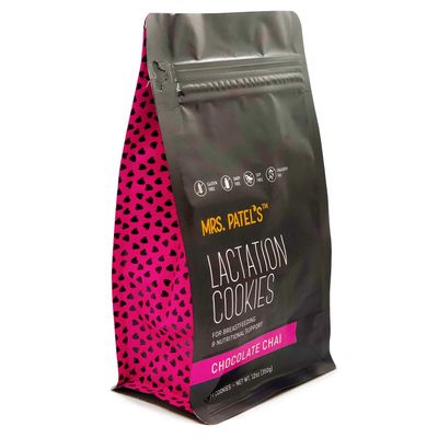 Mrs. Patel&#39;s Lactation Cookies, Chocolate Chip, with Shatavari, Handcrafted and Baked Fresh, Gluten-Free, Dairy-Free, Vegan, Fenugreek Free 1 Bag