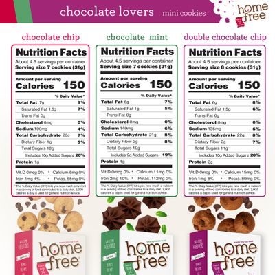 Homefree Treats - Allergy Friendly Cookies Variety Pack - Peanut Free School Snacks - Vegan Chocolate Lovers Cookie Assortment - Chocolate Chip, Double Chocolate, Mint Chocolate 6 Count