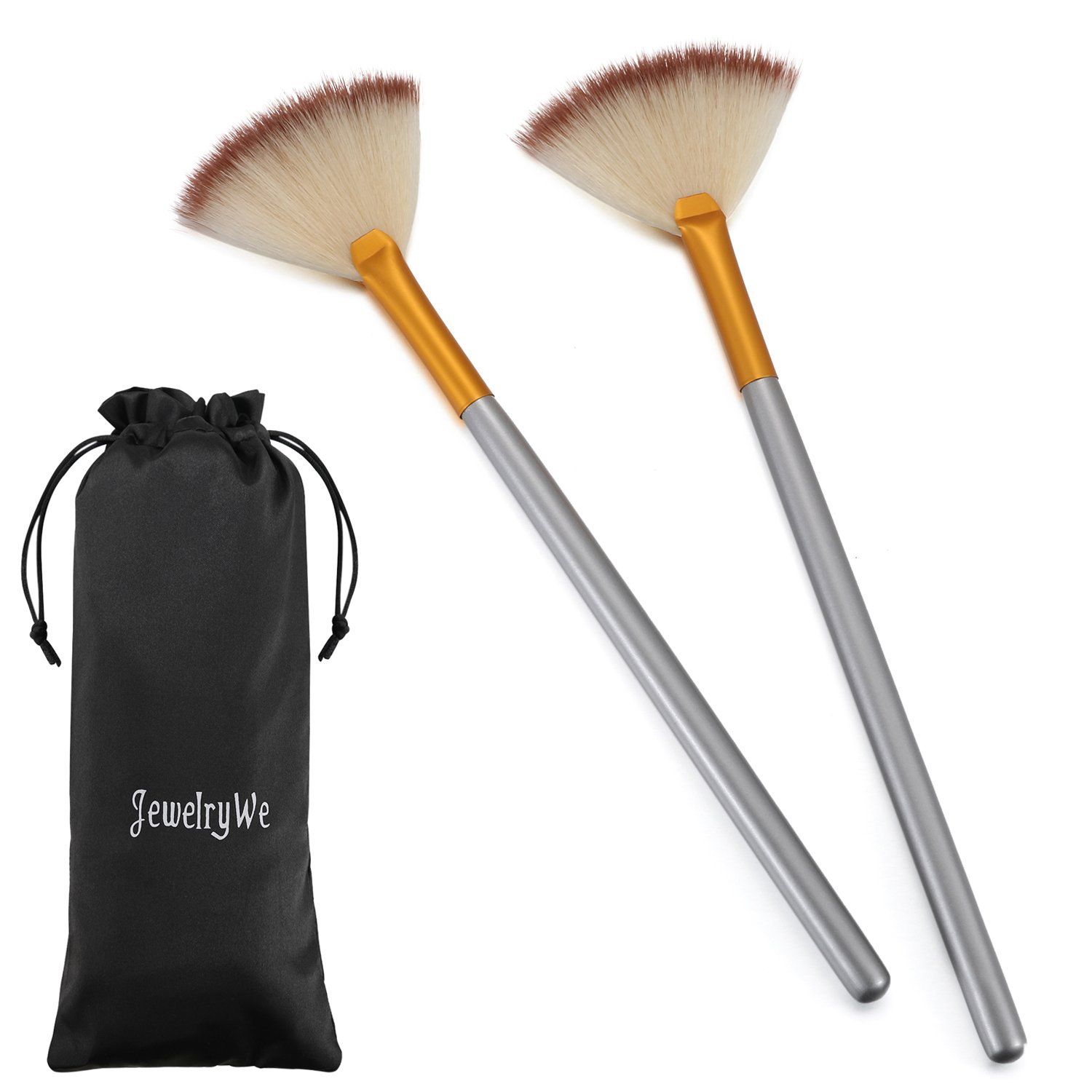 JewelryWe Pack of 2 Fan Mask Brushes Acid Applicator for Glycolic PeelMasques 2 pieces