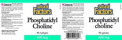 Natural Factors - Phosphatidyl Choline PC 420mg, Supports Healthy Liver Function, 90 Soft Gels