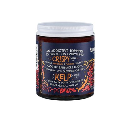 Barnacle Foods Kelp Chili Crisp, 6 oz. - Medium Spice - Made in Alaska - Crunchy & Flavorful Chili Crisp with Onion, Garlic & Chiles de Arbol - Perfect for Noodles, Pizza & More - Pack of 2