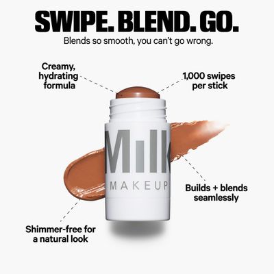 Milk Makeup Matte Bronzer - Buildable Cream Bronzer Stick with Mango Butter Apricot Oil - Hydrating, Multi-Use Formula for a Sunkissed Glow - Baked, 0.19 oz