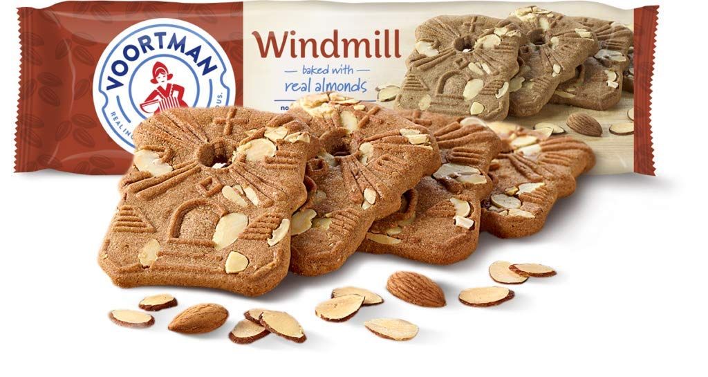 Voortman Bakery Windmill Cookies, 8 oz, Pack of 4 - Delicious Almond Cookies Made with Real Ingredients and No Artificial Additives