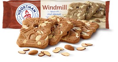 Voortman Bakery Windmill Cookies, 8 oz, Pack of 4 - Delicious Almond Cookies Made with Real Ingredients and No Artificial Additives